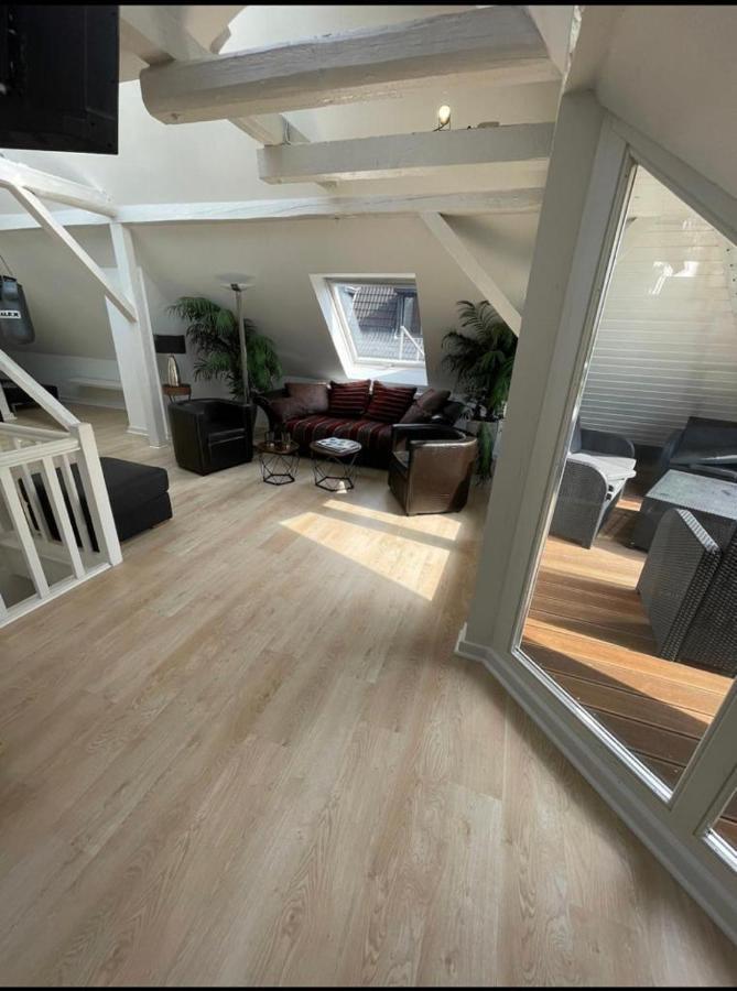 Apartament Luxury Rooftop Loft With River View 10Min To City Düsseldorf Zewnętrze zdjęcie